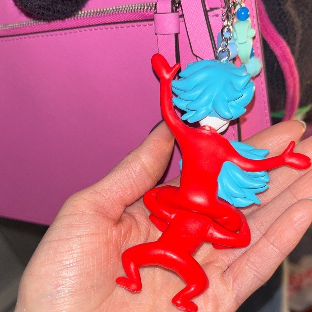 Dr. Seuss Thing 1 & Thing 2 Keychain Purse Charm Accessory gift - Picture 5 of 8